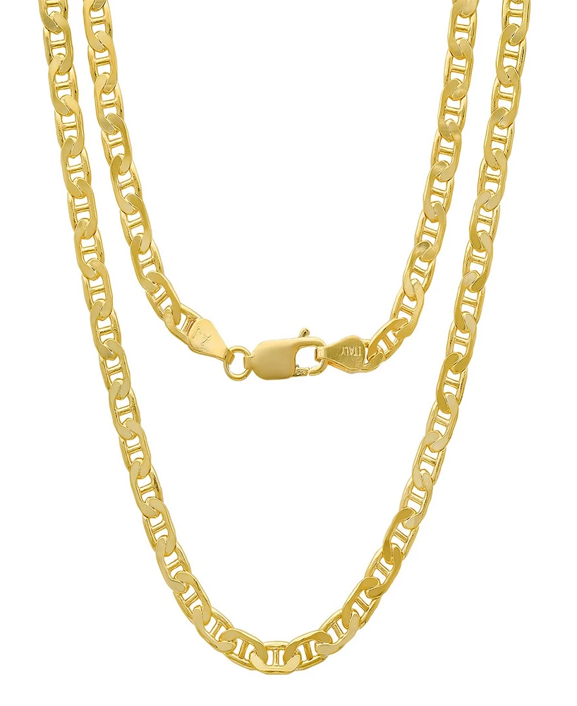 Steeltime Unisex 14K Gold Plated Mariner Superflat Necklace