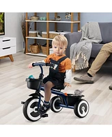 Toddler Tricycle With Adjustable Seat Storage Baskets For 1.5 5 Years Old