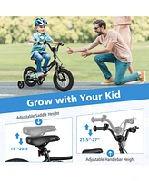 Kids Bike with Adjustable Seat and Low-Step Frame for Easy Mounting