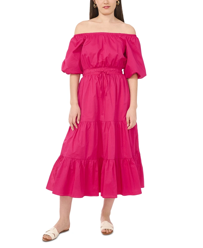 Vince Camuto Women's Off-The-Shoulder Tiered Maxi Dress