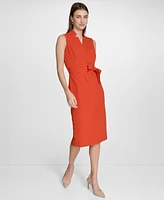 Calvin Klein Women's Sleeveless Midi Sheath Dress