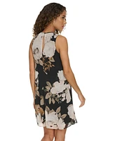 Calvin Klein Women's Sleeveless Chiffon Shift Dress