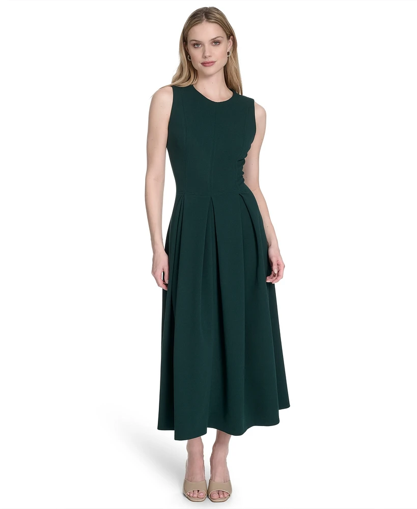 Calvin Klein Women's Sleeveless Midi A-Line Dress