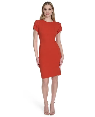 Calvin Klein Tulip-Sleeve Sheath Dress
