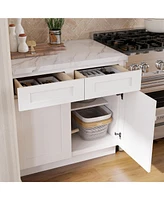 Casainc W36" X H34.5" D24" Ready to Assemble Floor Base Kitchen Cabinet