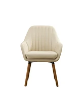 Streamdale Furniture Contemporary Fabric Accent Chair, Tan
