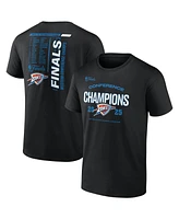 Fanatics Men's Black Oklahoma City Thunder 2025 Nba Western Conference Champions Roster Buzzer Beater T-Shirt