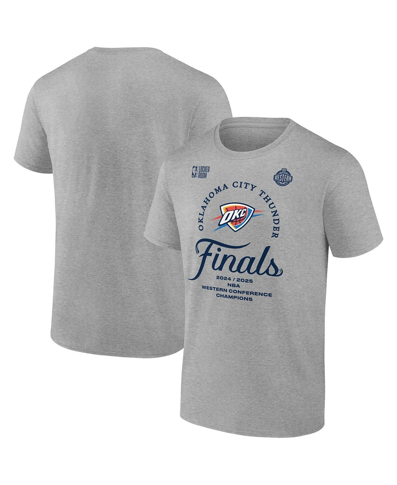 Fanatics Men's Steel Oklahoma City Thunder 2025 Nba Western Conference Champions Locker Room T-Shirt