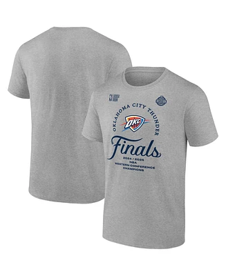 Fanatics Men's Steel Oklahoma City Thunder 2025 Nba Western Conference Champions Locker Room T-Shirt