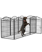 Bingopaw Heavy Duty Dog Playpen,Indoor/Outdoor Pet Fence w/Locking Pegs, Rust-Proof Steel & Non-Scratch Feet