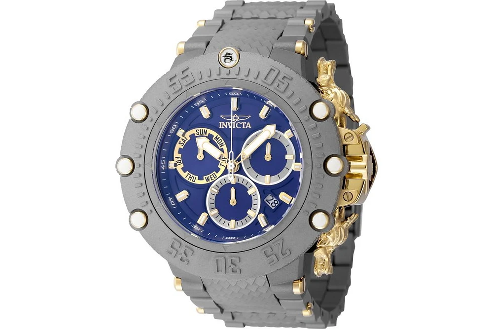 Invicta Men's 48193 Subaqua Quartz 2 Hand Blue, Gold, Titanium Dial Watch