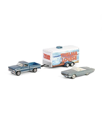 1/64 1967 F-250, Enclosed Car Hauler & 1966 Thunderbird Thelma & Louise