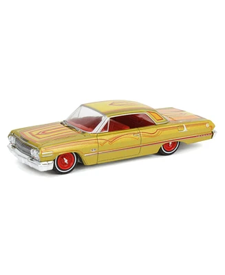 1/64 1963 Chevrolet Impala Ss, Gold Metallic & Red, California Lowriders