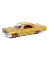 1/64 1963 Chevrolet Impala Ss, Gold Metallic & Red, California Lowriders
