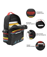 Stranger Things Logo & Silhouettes Black 18.5” Backpack