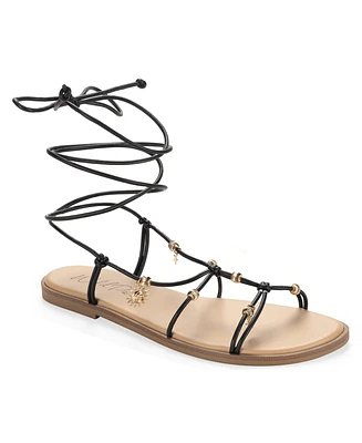 Wild Pair Reinaa Strappy Lace-up Flat Sandals, Exclusively at Macy's