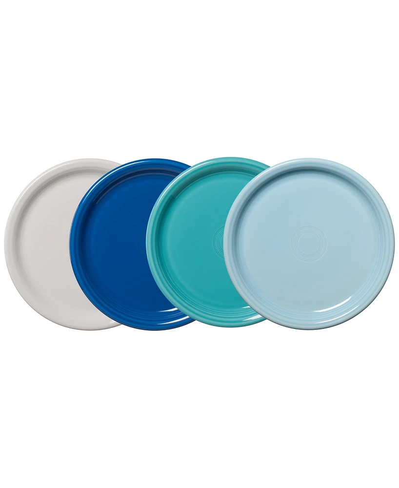 Fiesta Coastal Blues Bistro Coupe Dinner Plates, Set of 4