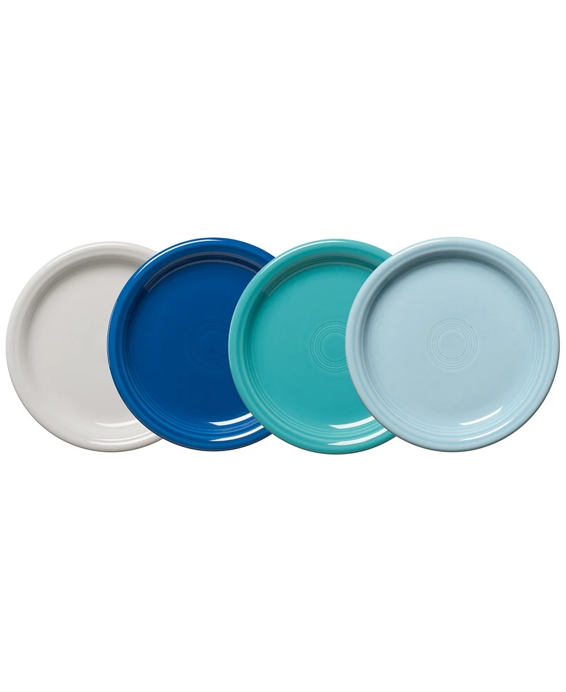 Fiesta Coastal Blues Bistro Coupe Salad Plates, Set of 4