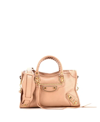 Pre-Owned Balenciaga Small City Classic Metallic Edge Bag Leather