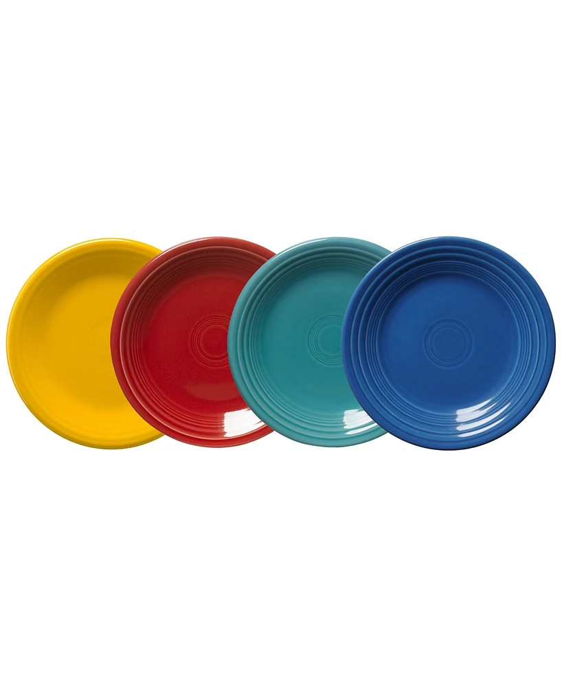 Fiesta Vibrant Classic Rim Salad Plates, Set of 4