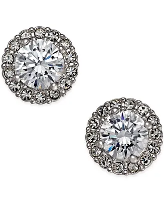 Eliot Danori Gold-Tone Crystal Halo Stud Earrings, Created for Macy's