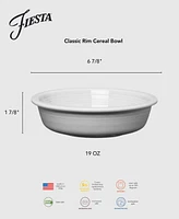 Fiesta White Classic Rim Cereal Bowls, Set of 4