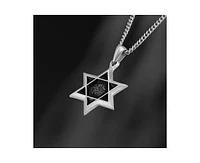 Vincero Star of David Pendant – Stainless Steel, Silver Finish