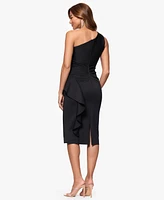 Xscape Petites One-Shoulder Knee-Length Dress