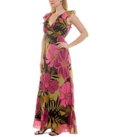 Taylor Women's Ruffled Sleeveless A-Line Dress