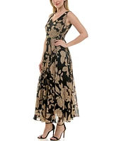 Taylor Women's Sleeveless Chiffon A-Line Dress