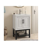 24"Bathroom Vanity with Ceramic Undermount Sink