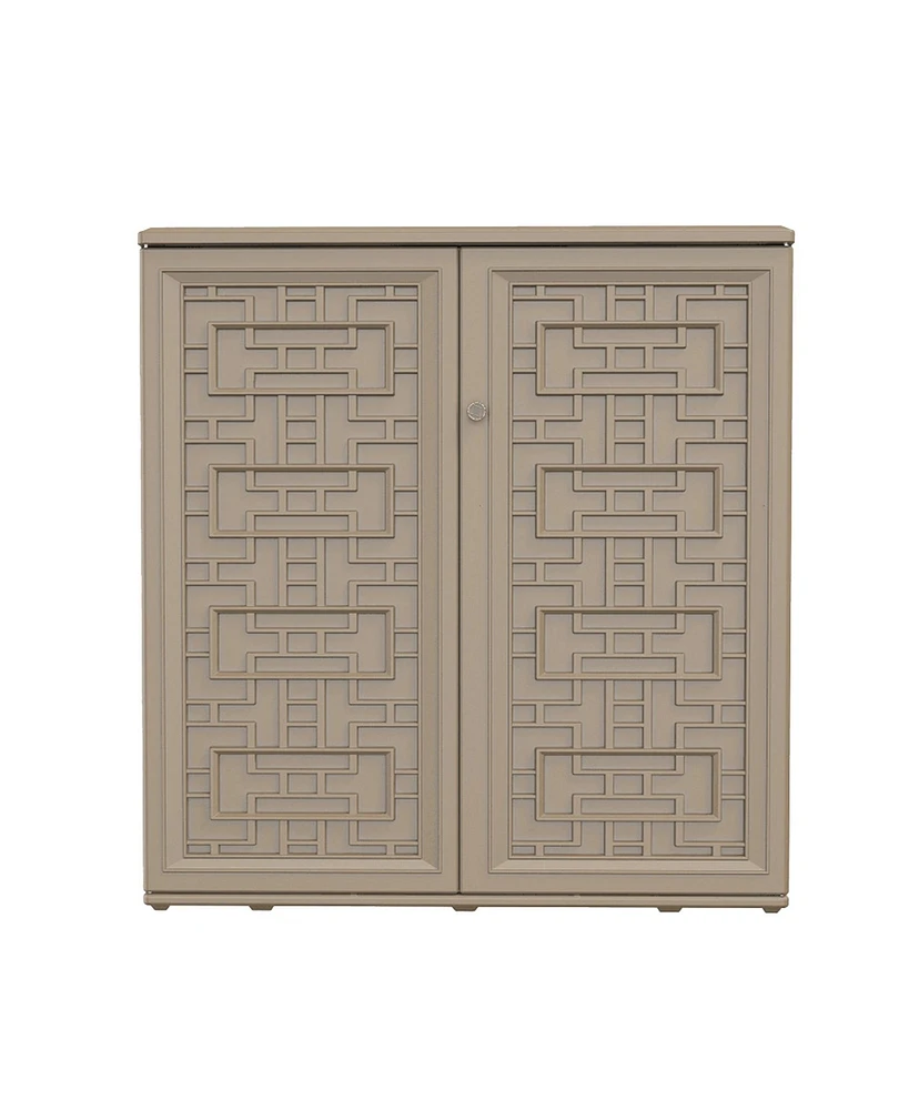 Mondawe Resin Storage Cabinet (Includes Metal Shelf)