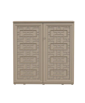 Mondawe Resin Storage Cabinet (Includes Metal Shelf)