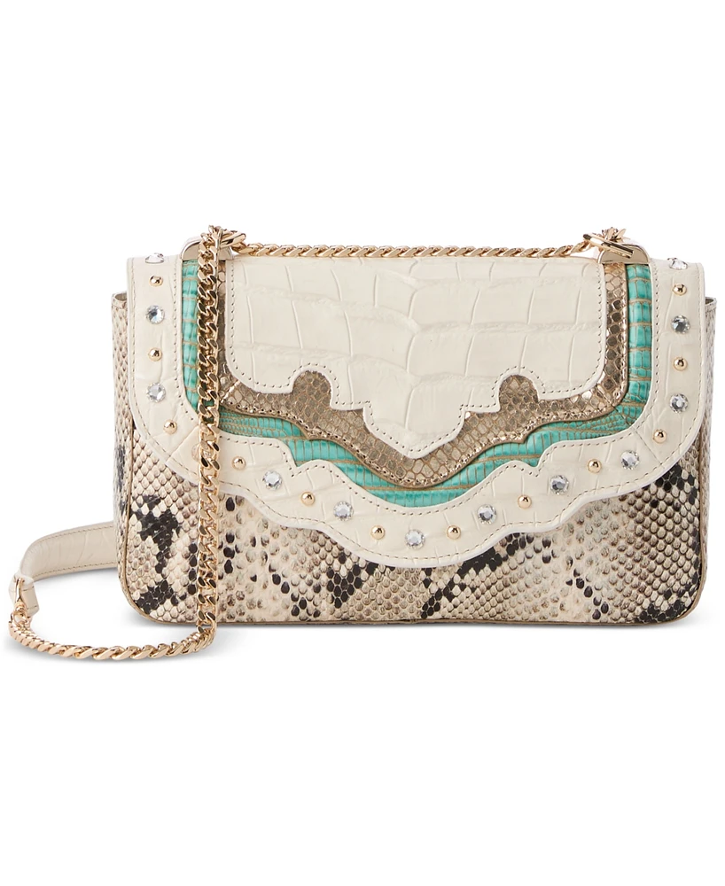 Brahmin Rosa Cloud Dancer Dubois Small Leather Crossbody