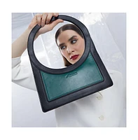 Women's The Aureola Shoulder Bag - Emerald Green:Onyx Black