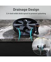 Casainc Stainless Steel Glass Rinser For Kitchen Sink, Sink Accessories Cup Washer