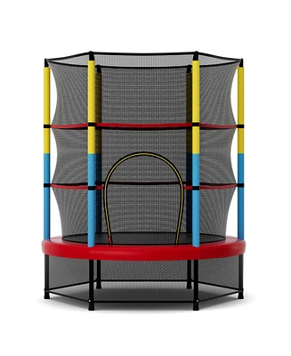 Mini Trampoline for Kids with Safety Enclosure Net for Indoor Outdoor