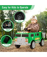 12V Battery Powered Electric Vehicle with Remote Control and Trash Bin