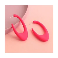 Sohi Women's Pastel Hoop Earrings
