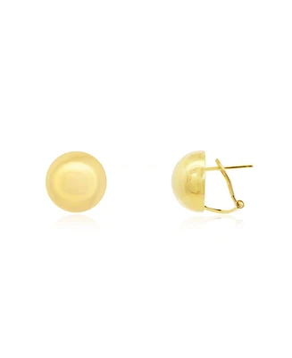 The Lovery Large Gold Button Earrings 14K Gold