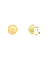 The Lovery Large Gold Button Earrings 14K Gold