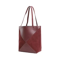 Women's The Veloure Tote Bag - Burgundy Red
