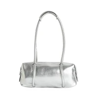 Women's The Bowling Shoulder Bag - Metallic Silver