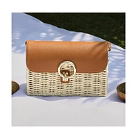 Women's The Straw-Box Sling Bag - Tan Brown