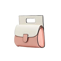 Women's The Envelope Hand Bag - Flamingo Pink & Ivory White