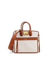 Pre-Owned Salvatore Ferragamo Small Studio Soft Satchel Canvas