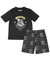 Harry Potter Boys Hogwarts Crest Wizard 2-Piece Kids' Pajama Short Set