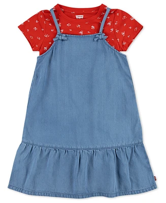 Levi's Little Girls 2-Piece Layerable Dress with T-Shirt
