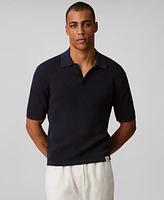 Calvin Klein Men's Smooth Cotton Waffle Polo Shirt