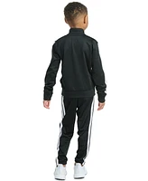 adidas Toddler & Little Boys Tricot Long-Sleeve Essential 3-Stripe Track Jacket Pants, 2 Piece Set